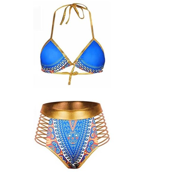 NEW Boho Metallic Aztec Bikini - Picture 2 of 4